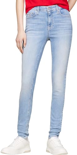 Tommy Jeans Damen Jeans Hose Nora Skinny Fit, Blau (Denim Light), 29W/30 im Sale